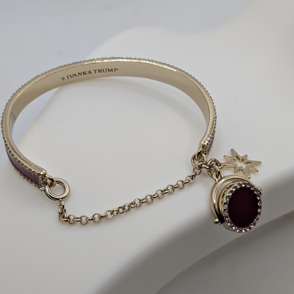 Ivanka Trump Gold and Purple Bangle‎ Bracelet - Picture 6 of 8